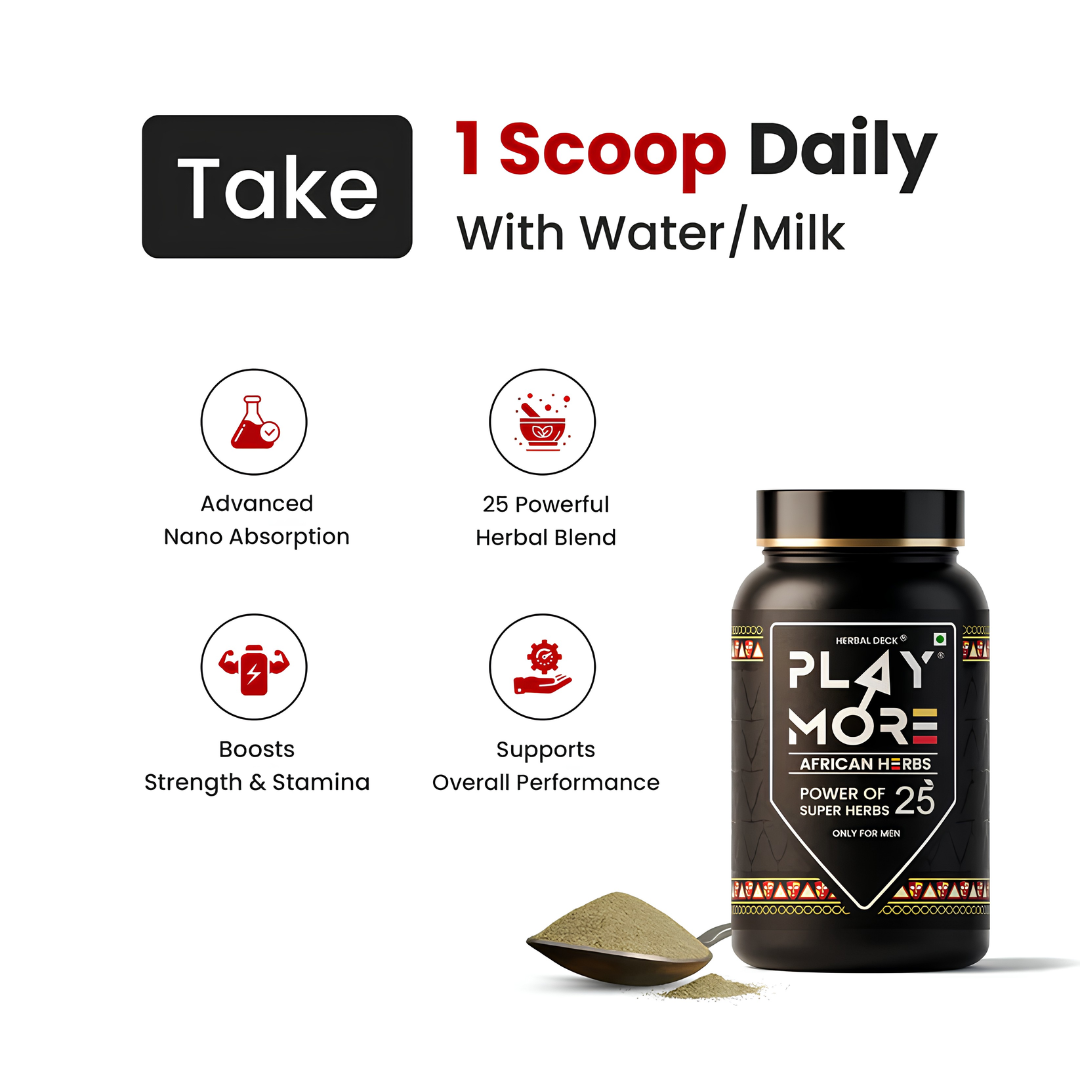 Play More African Herbs-Natural Energy Wellness Herbal Formula (Zero Side Effect)