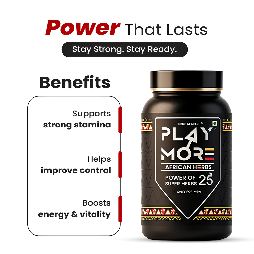 Play More African Herbs-Natural Energy Wellness Herbal Formula (Zero Side Effect)