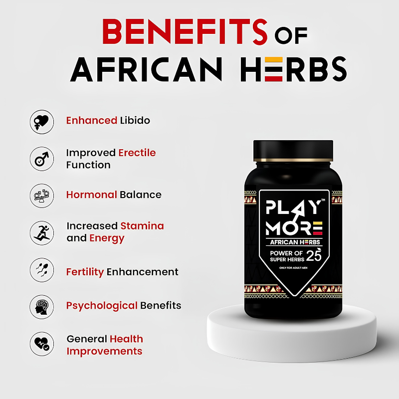 Play More African Herbs-Natural Energy Wellness Herbal Formula (Zero Side Effect)